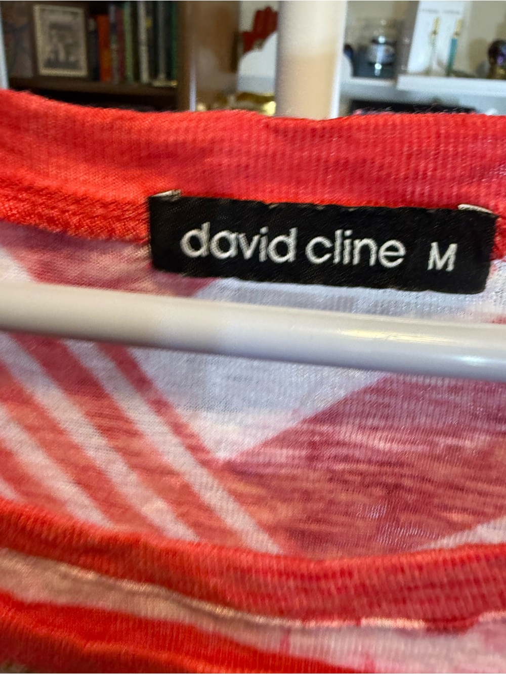 David Cline Medium Mixed Print Animal Stripe 3/4 Sleeve Tunic Top - Picture 7 of 8